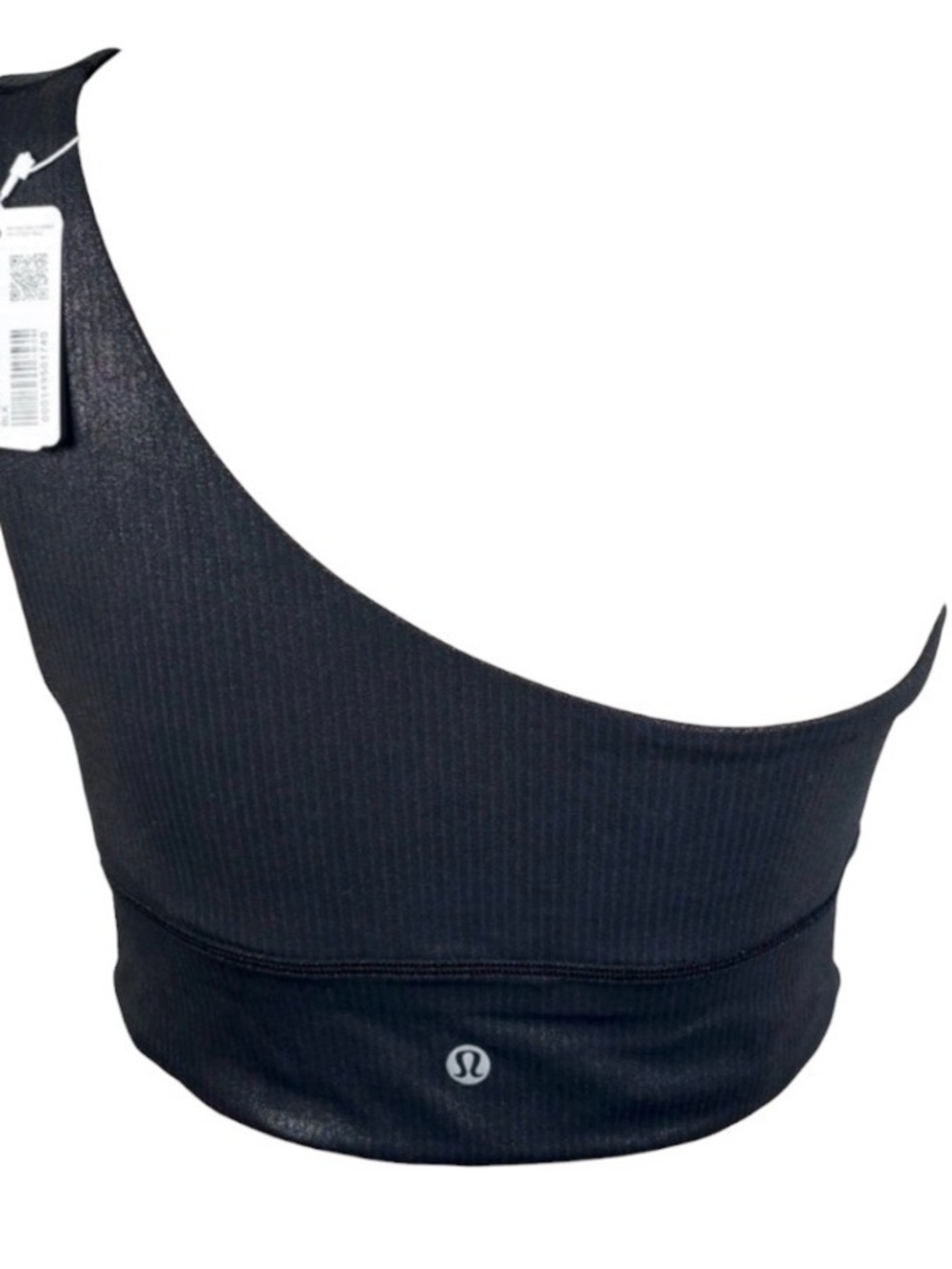 Lululemon Align Asymmetrical Rib Bra C/D *Shine in Black Size 6 NWT - Picture 4 of 4